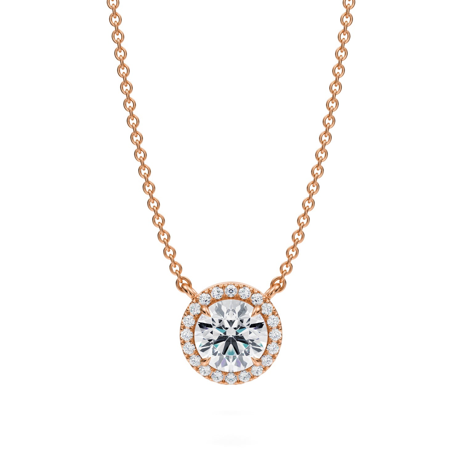 3/4 Carat Round Classic Halo Pendant - Michael Gabriels