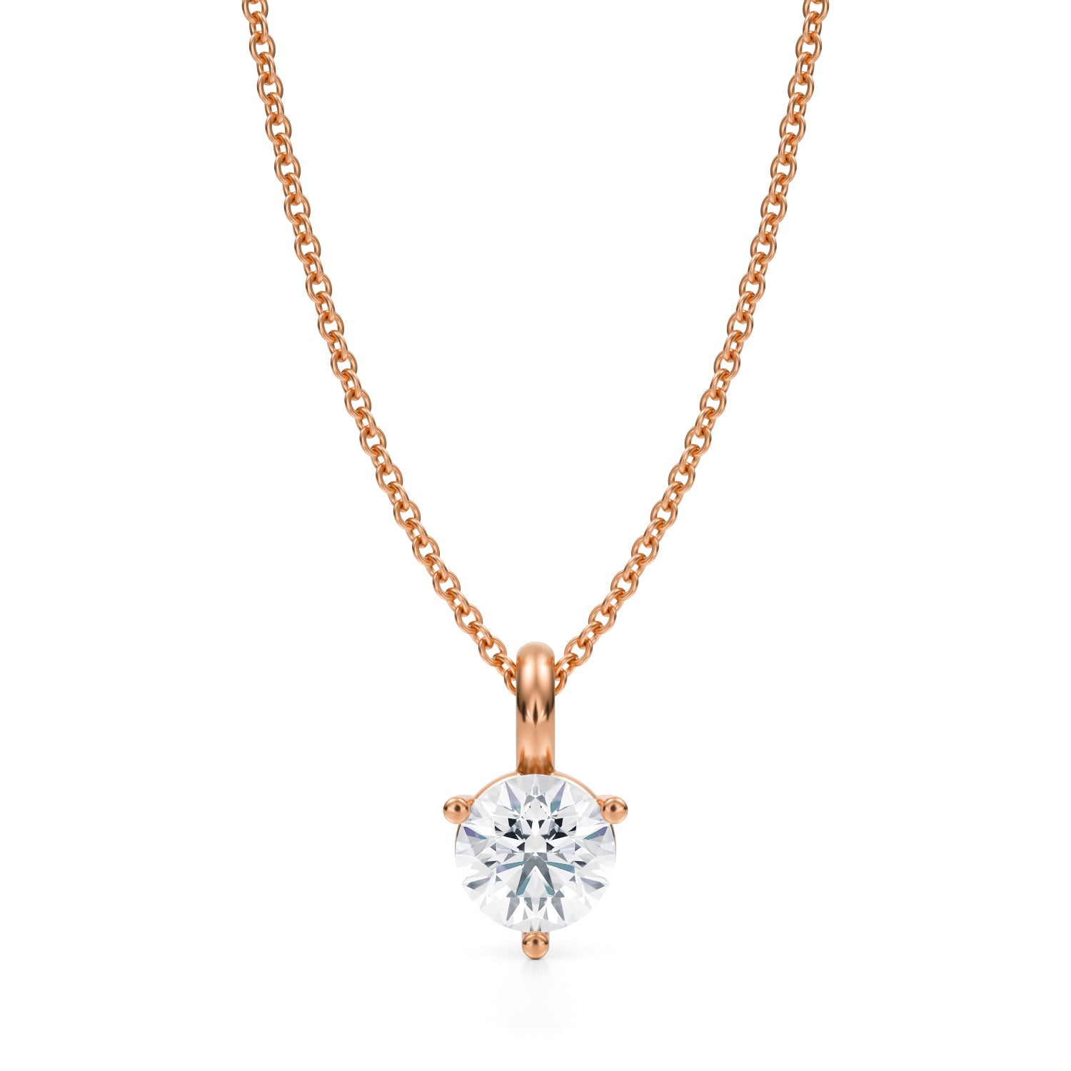 3/4 Carat Round Lab Grown Diamond Solitaire Pendant - Michael Gabriels