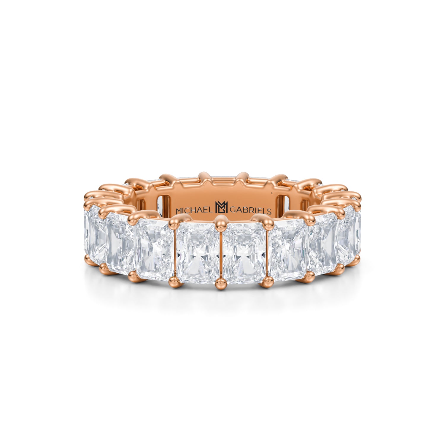 5 Carat Radiant Lab Grown Diamond Basket Eternity Band - Michael Gabriels