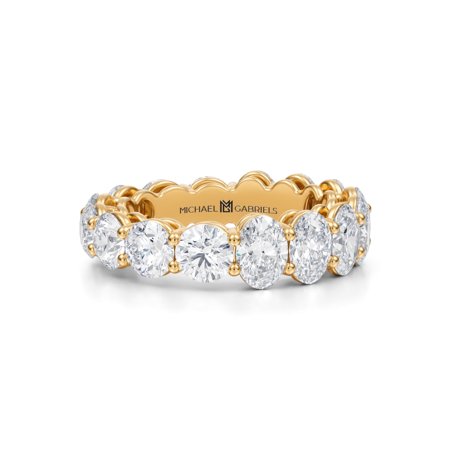 6 Carat Oval And Round Eternity Ring - Michael Gabriels