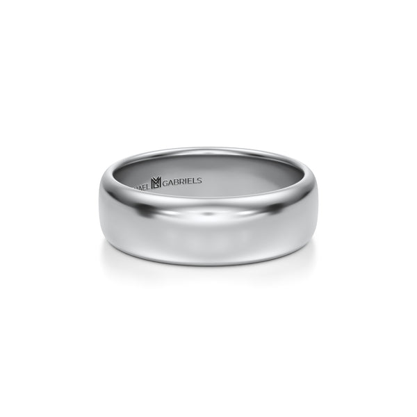 Beveled Satin Men's Wedding Ring In Platinum (8mm - Foto 11