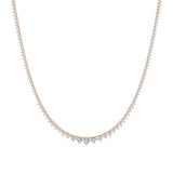 5 Carat Lab Grown Diamond Graduated Tennis Necklace