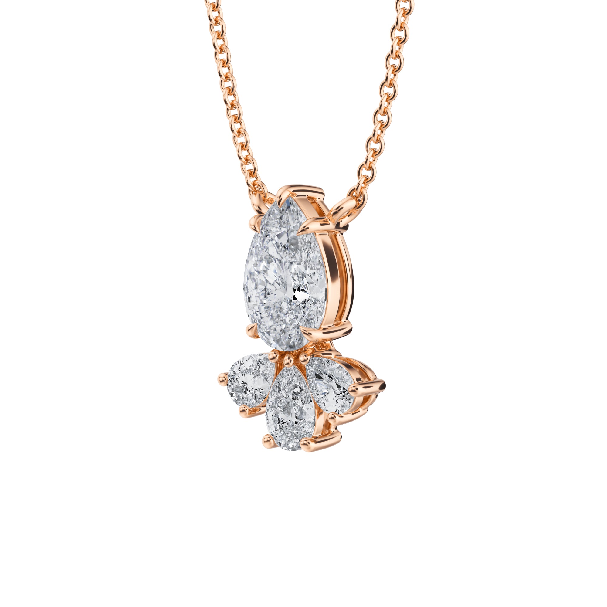 Pear Royal Marquise Cluster Pendant