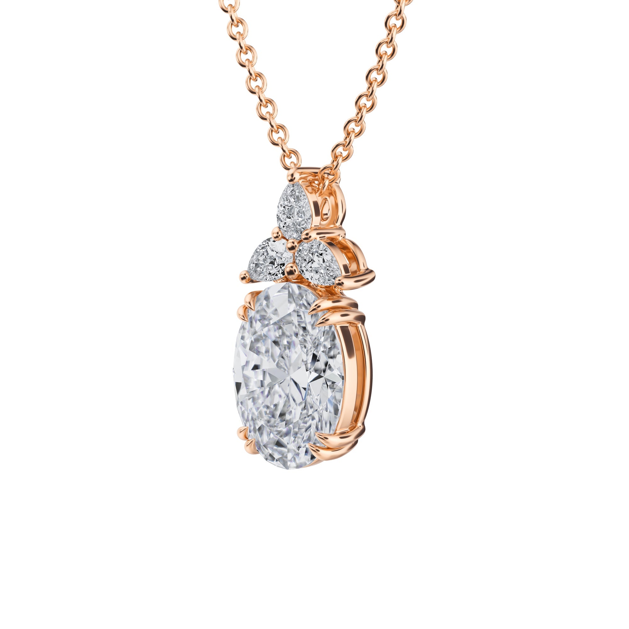 2.5 Carat Oval Fancy Shape Pendant