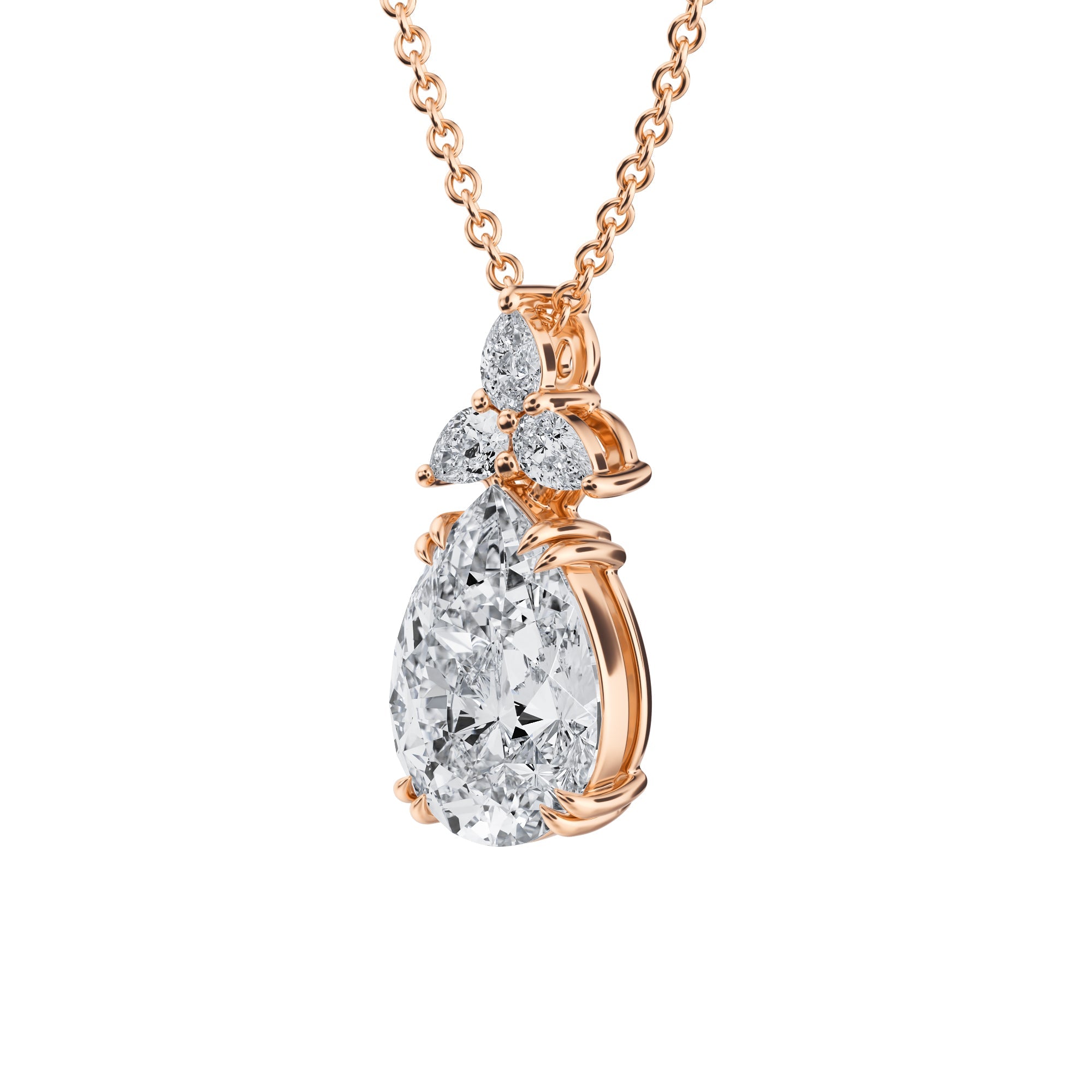 2.5 Carat Pear Fancy Shape Pendant