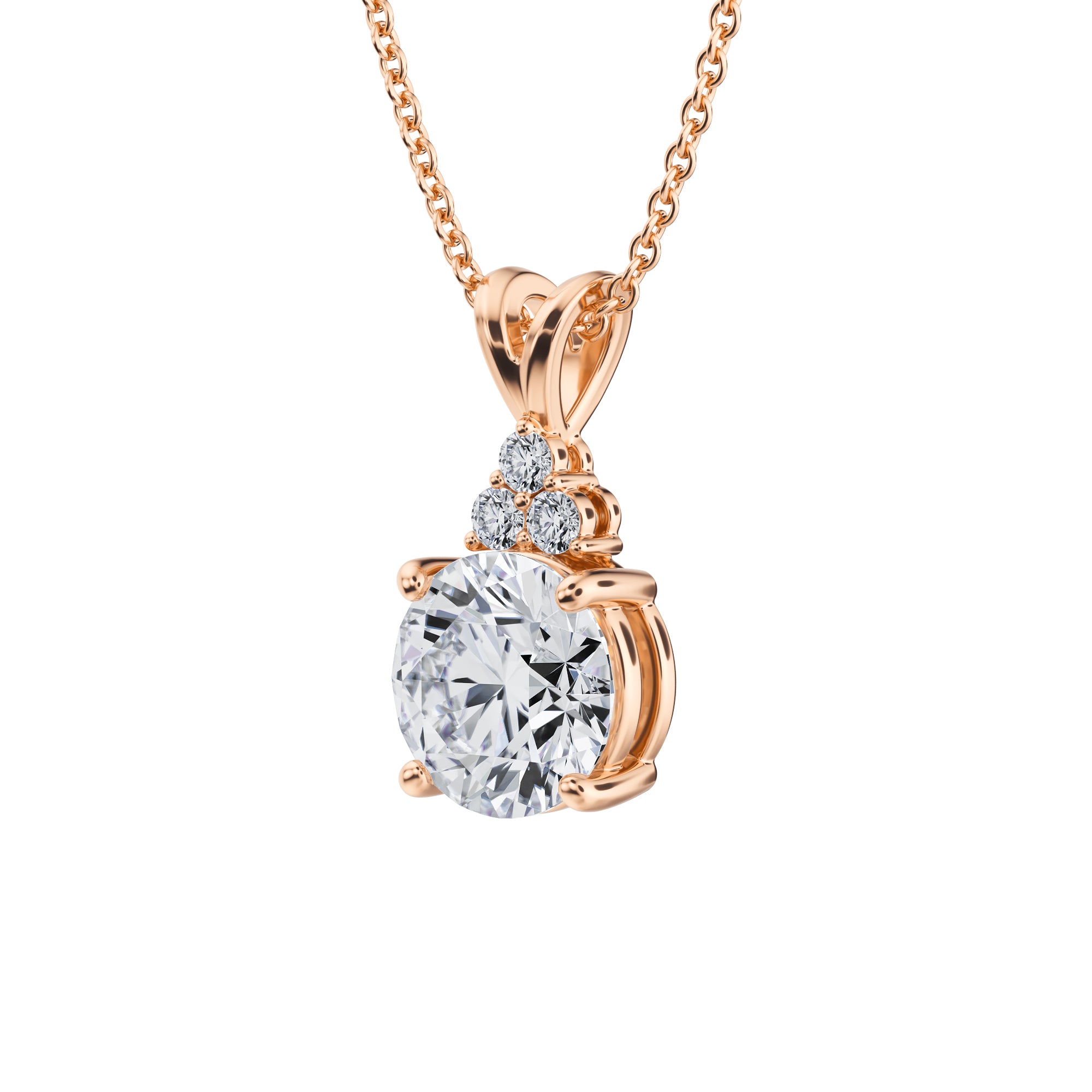 1.5 Carat Royal Round Cluster Pendant