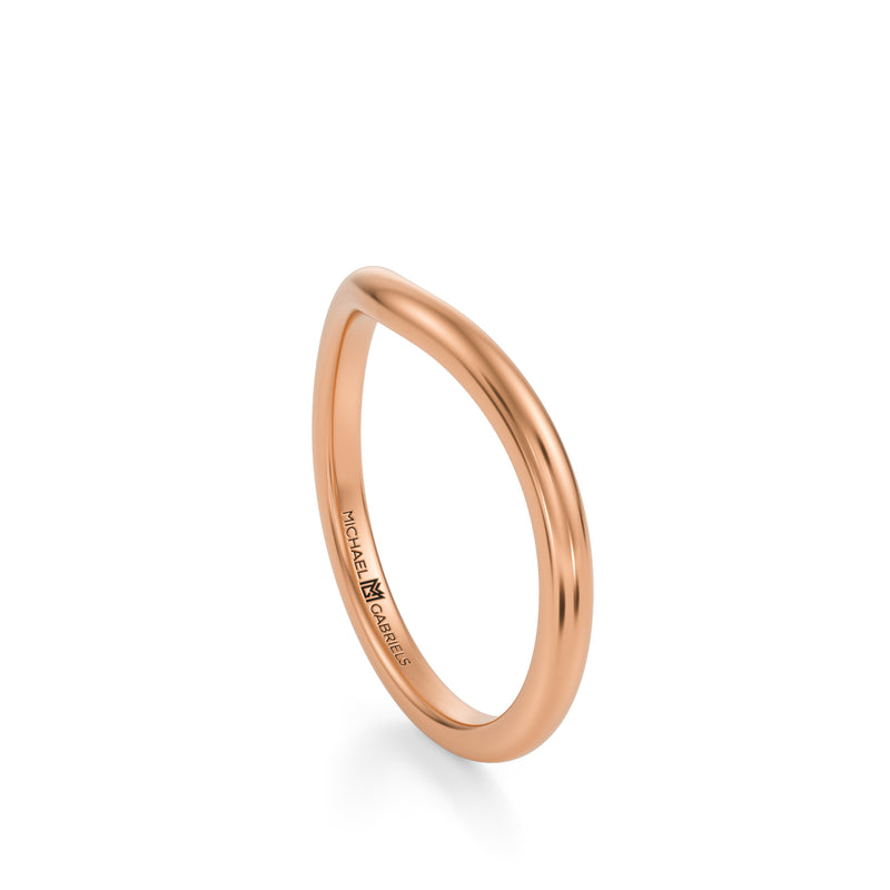 Curved Gold Wedding Band