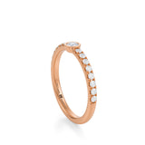 Round Bezel Stackable Pave Ring