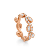 Vine Eternity Diamond Leaf Ring | Bezel