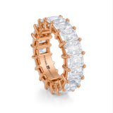 Rose Gold Vertical Radiant Lab Grown Diamond Eternity Band - Large