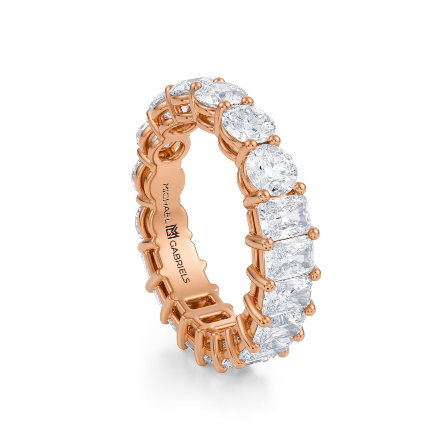 5 Carat Radiant And Round Eternity Ring