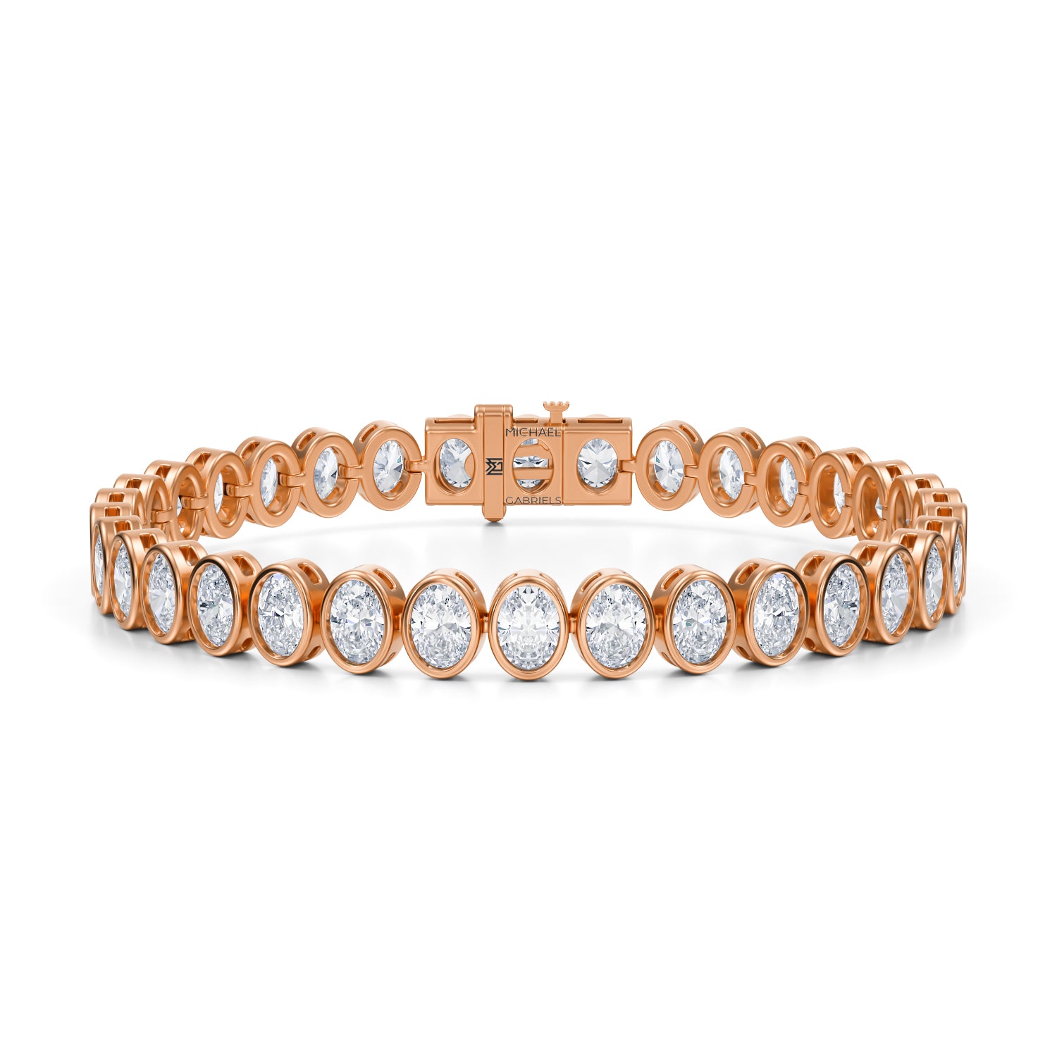 Vertical Oval Bezel Tennis Bracelet