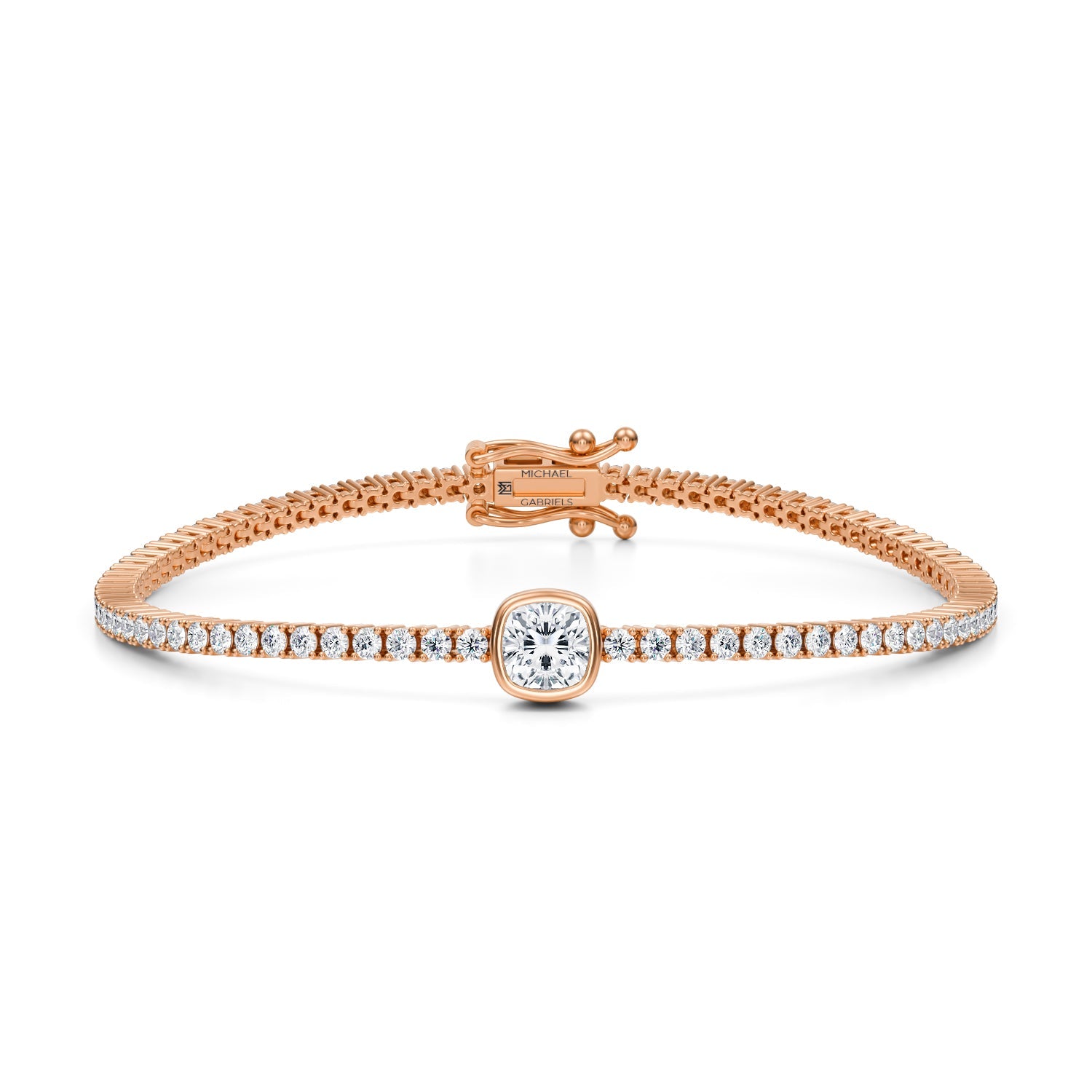 3.5 Carat Cushion Single Station Tennis Bracelet