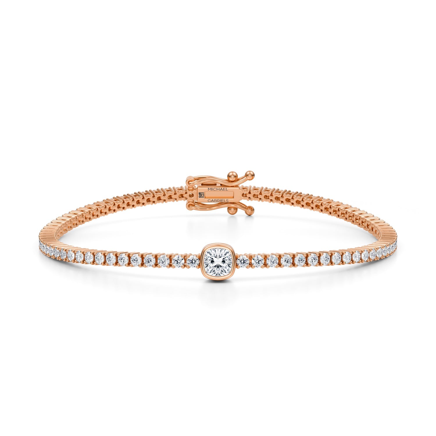 Cushion Single Station Tennis Bracelet