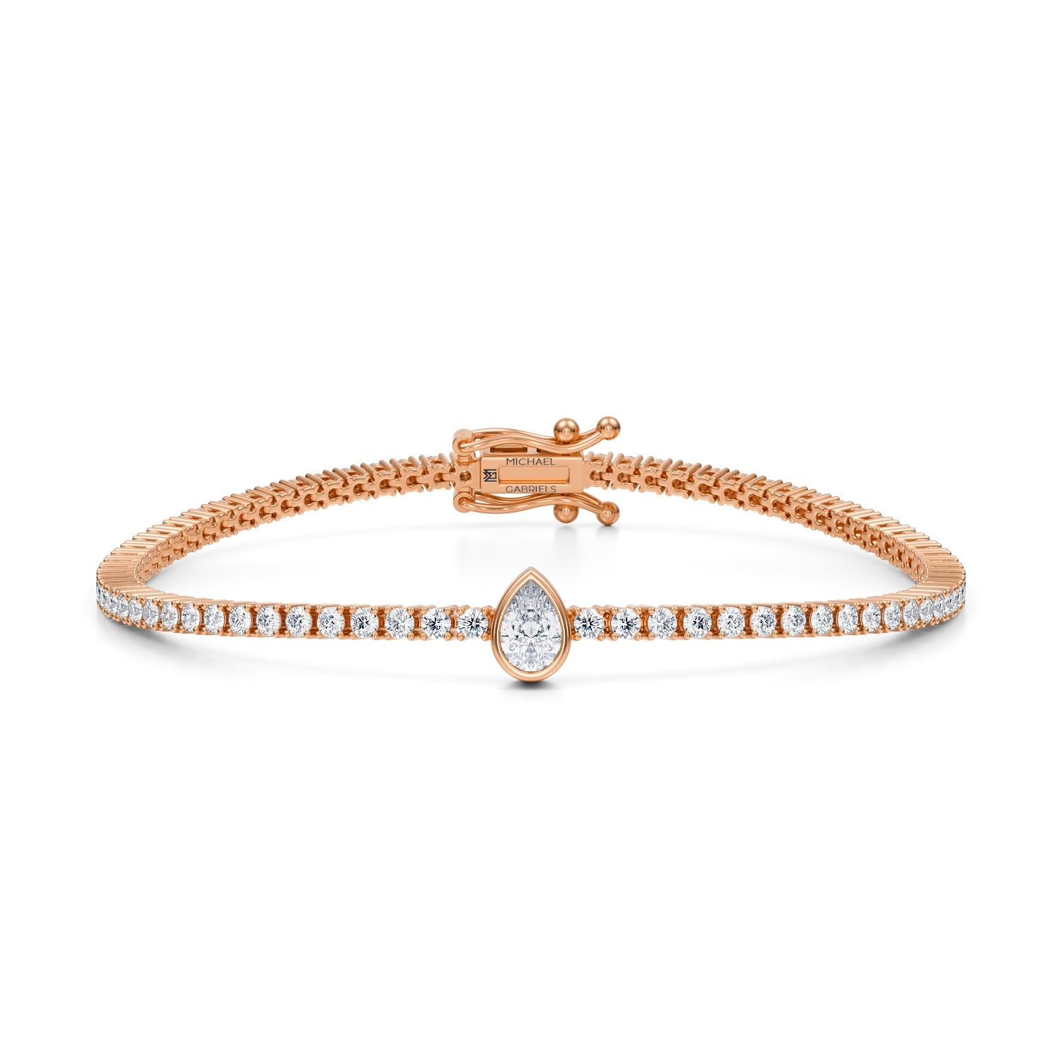 Pear Single Station Tennis Bracelet