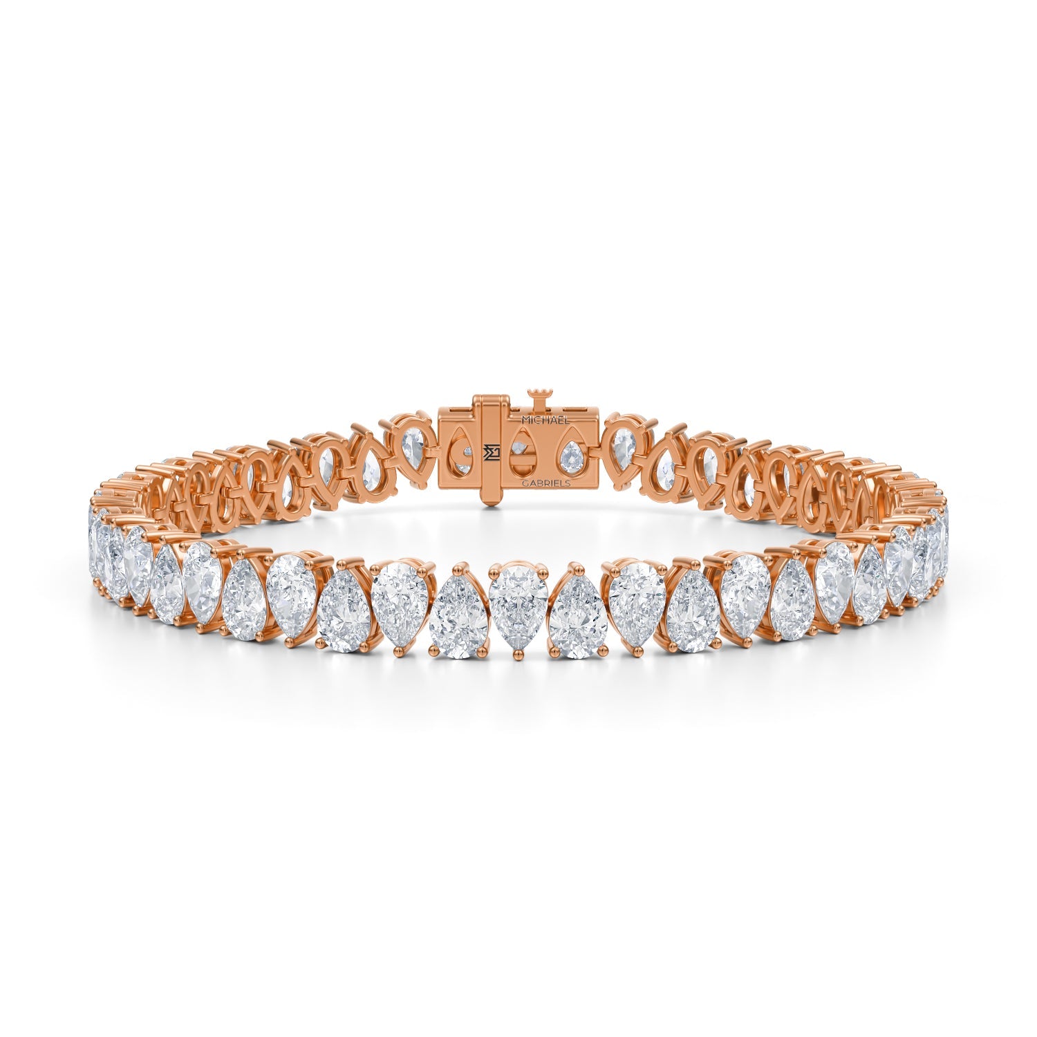 25 Carat Pear Tennis Bracelet