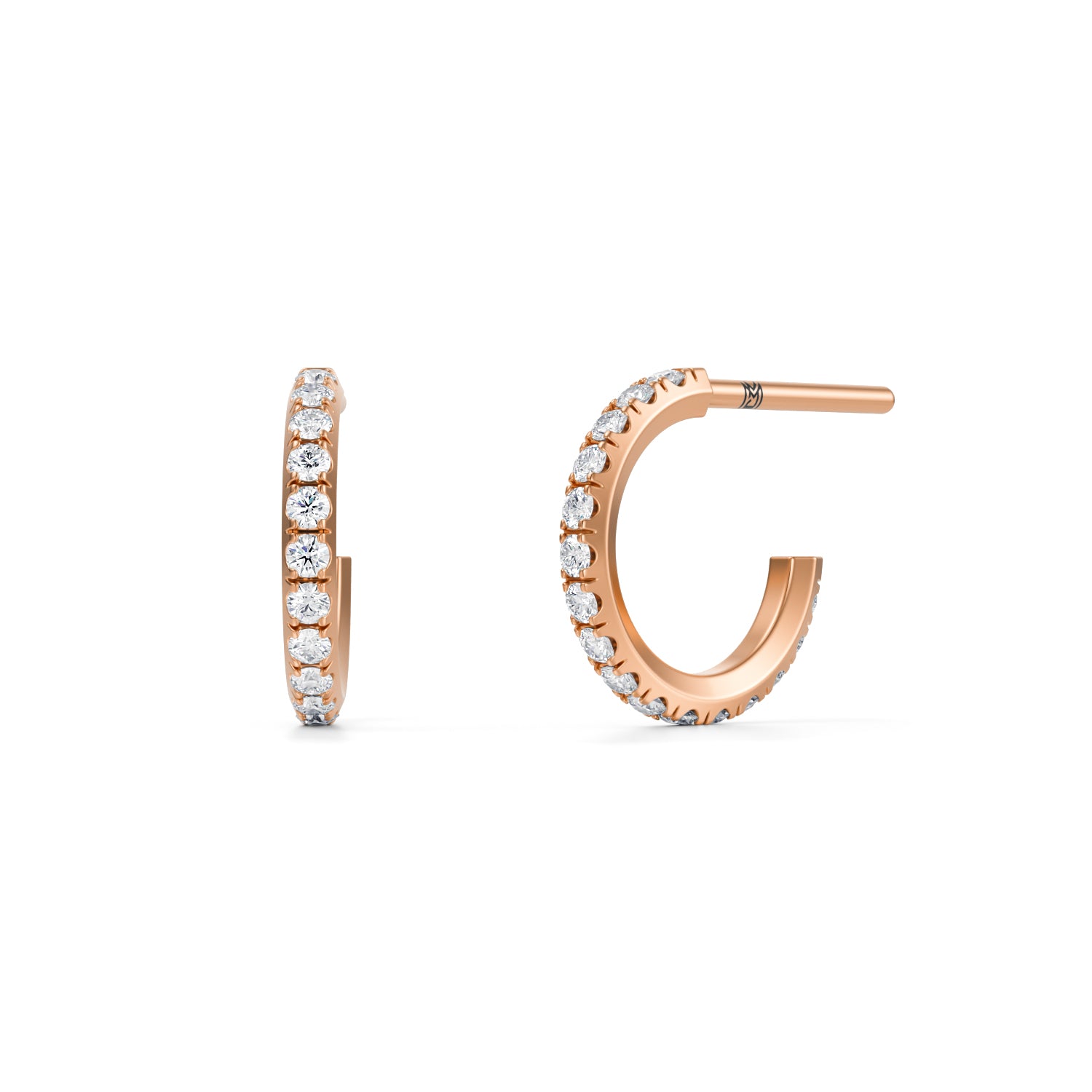 1/3 Carat Round Open Hoop Earrings