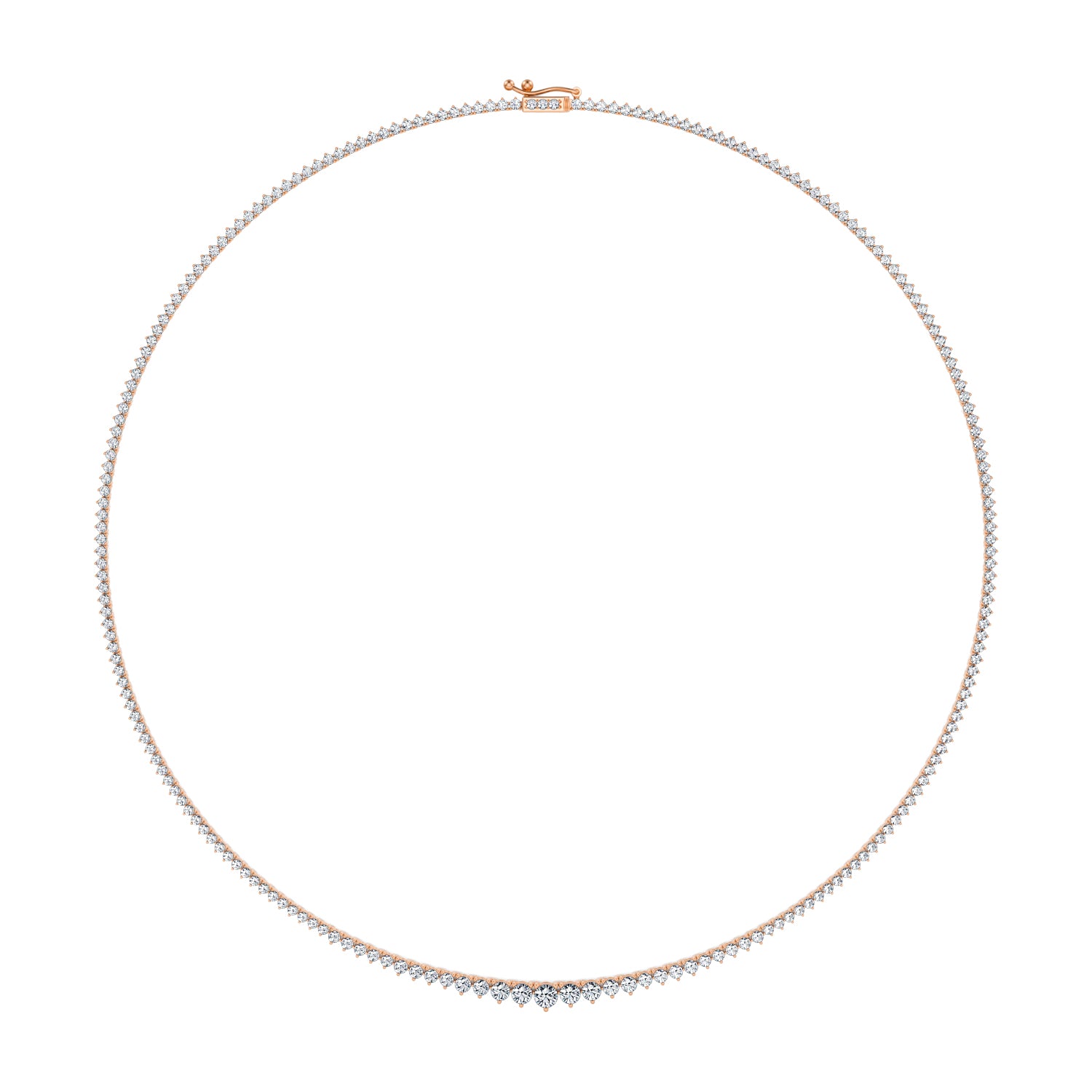 Lab Grown Diamond Graduated Tennis Necklace