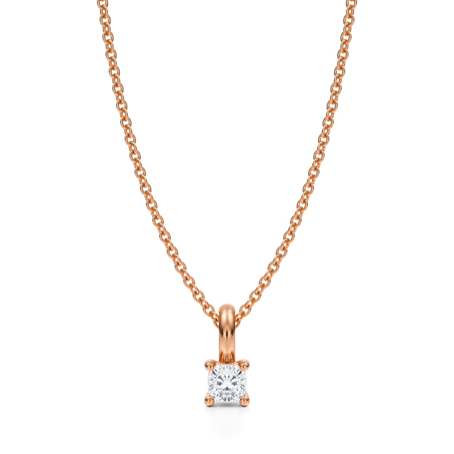 Cushion Lab Grown Diamond Solitaire Pendant