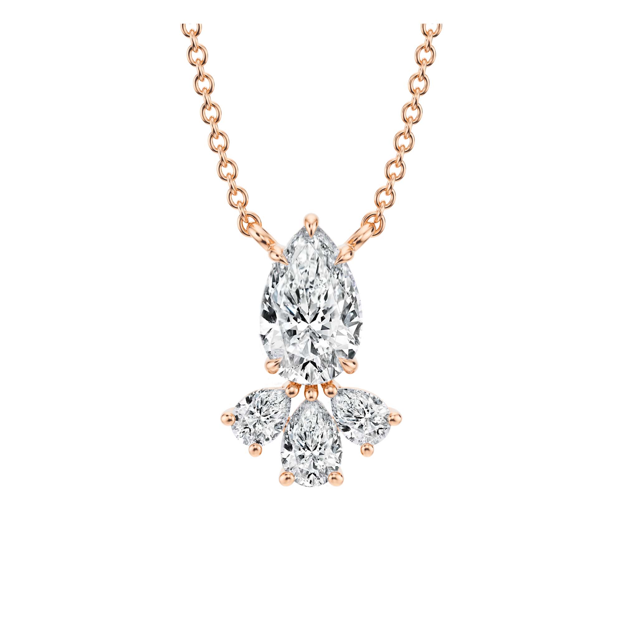 Pear Royal Marquise Cluster Pendant