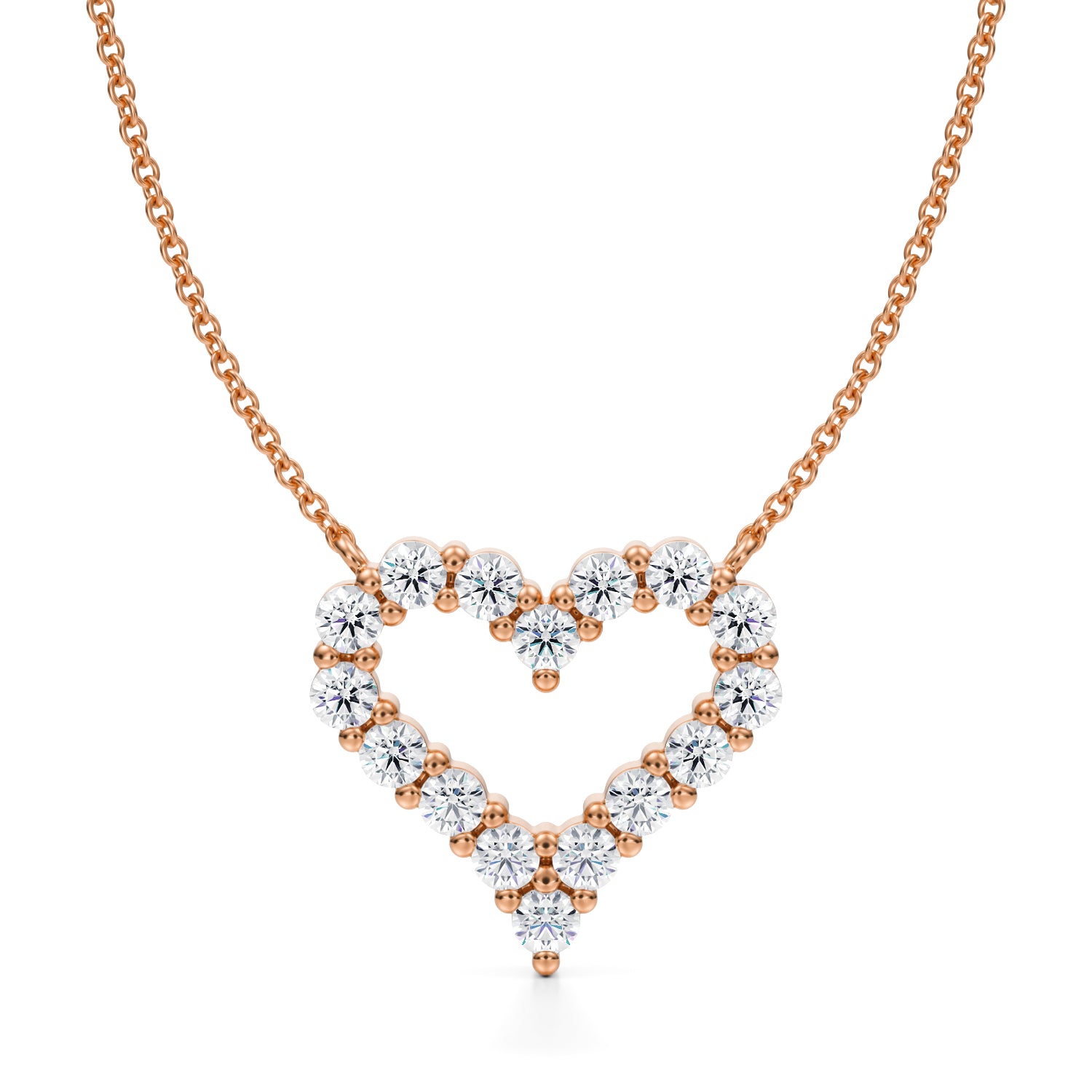 Lab Grown Diamond Heart Necklace | 1 ctw