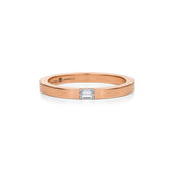 Single Stone Baugette Stacking Diamond Ring