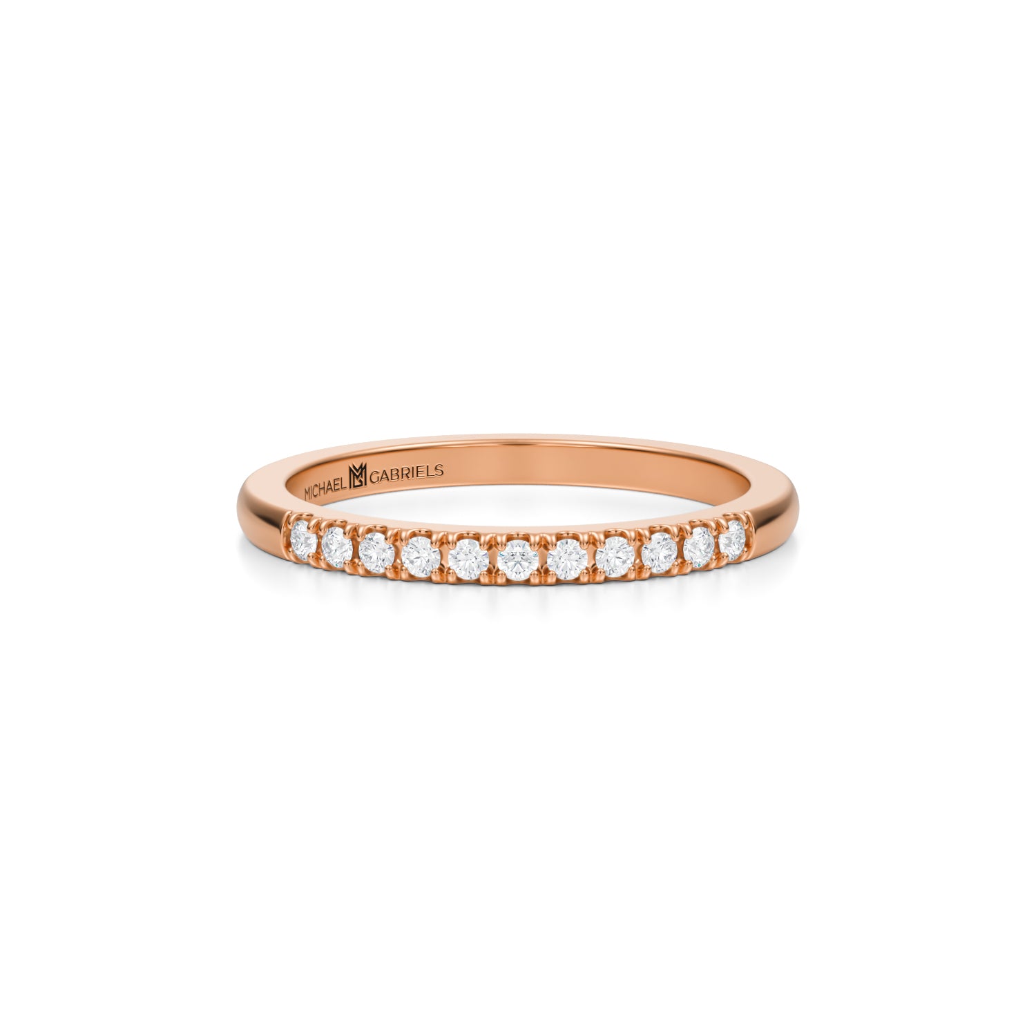 Petite French Pave Stacking Diamond Ring