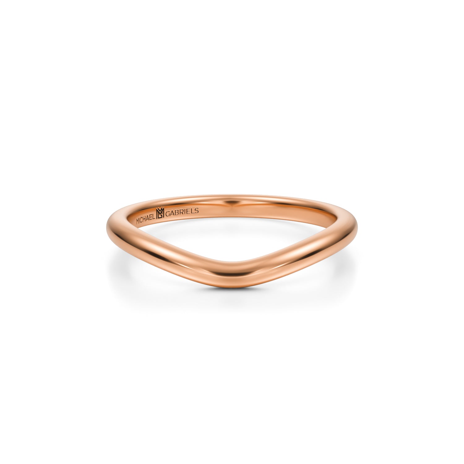 Curved Gold Wedding Band