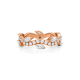 Vine Eternity Diamond Leaf Ring | Prong