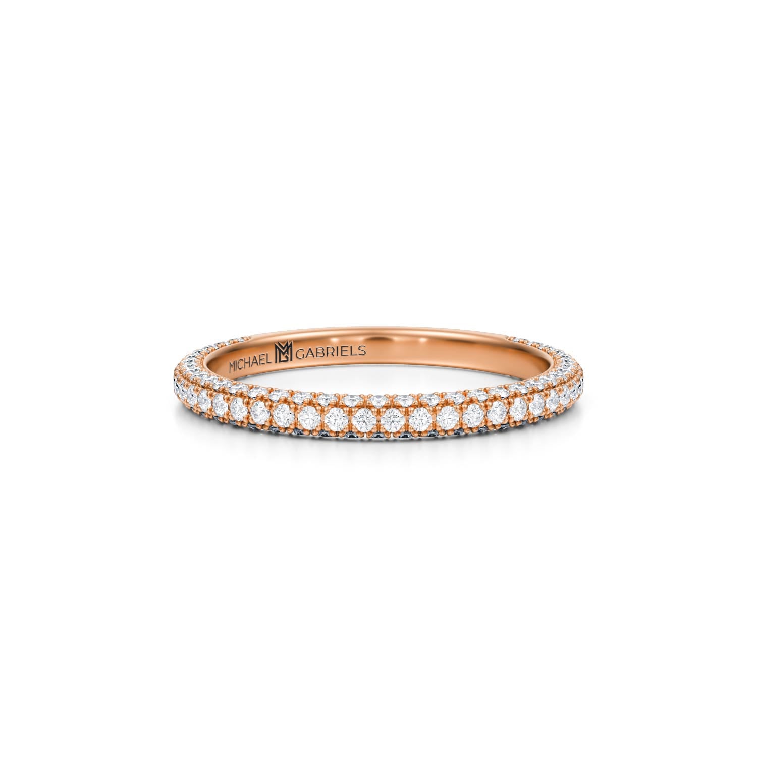 Trio Pave Wedding Band - Matching