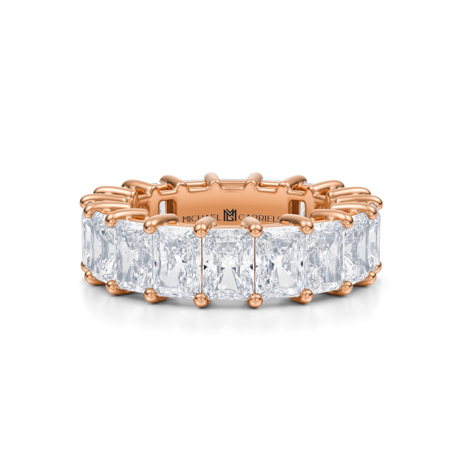 6 Carat Radiant Lab Grown Diamond Basket Eternity Band