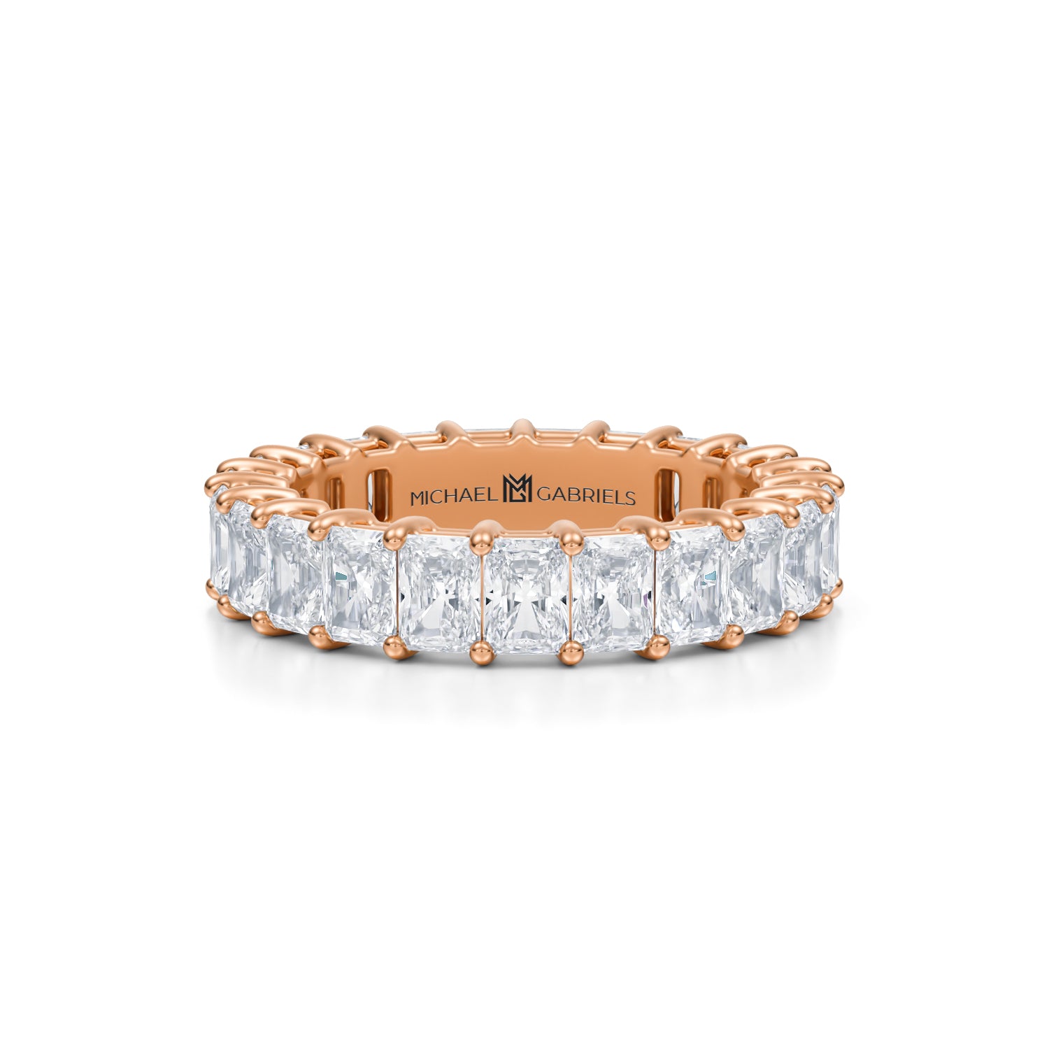 3 Carat Radiant Lab Grown Diamond Basket Eternity Band