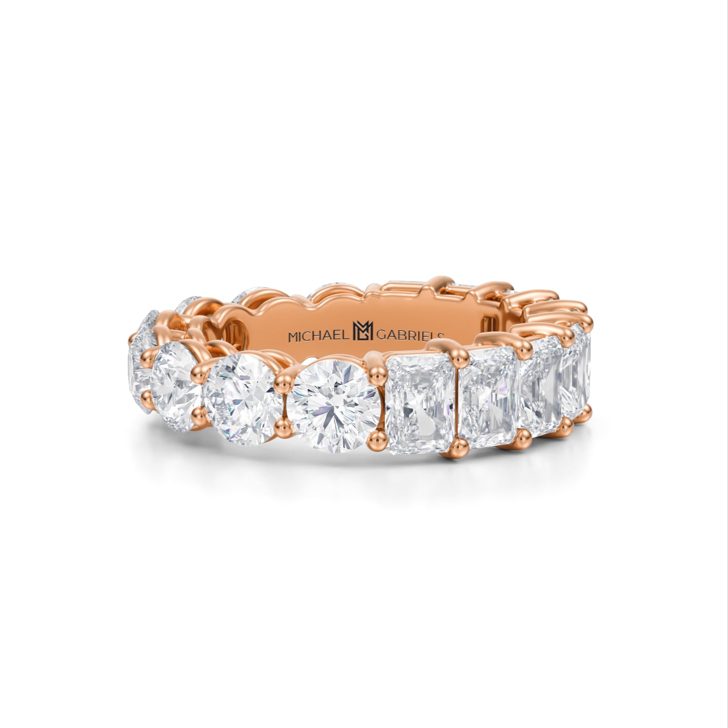 6 Carat Radiant And Round Eternity Ring