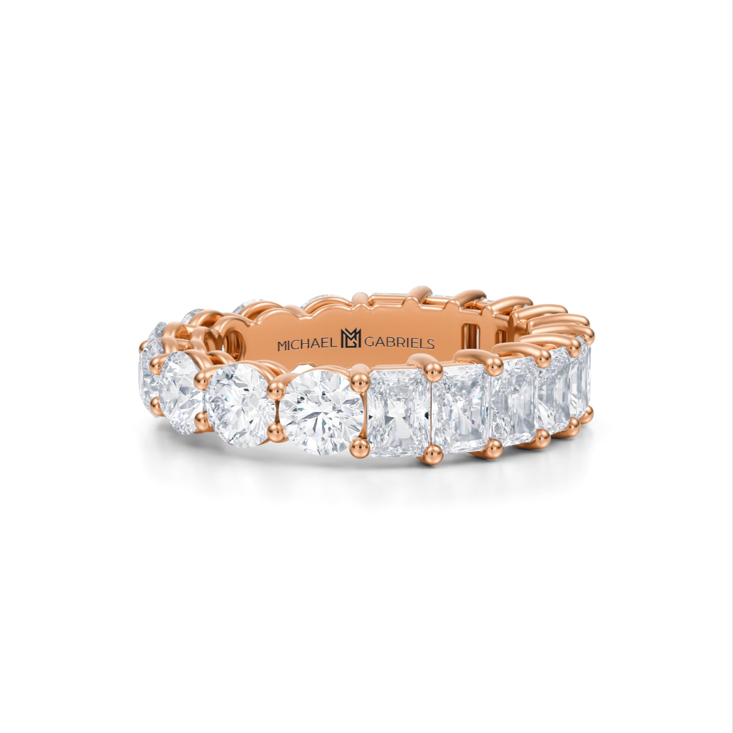 5 Carat Radiant And Round Eternity Ring