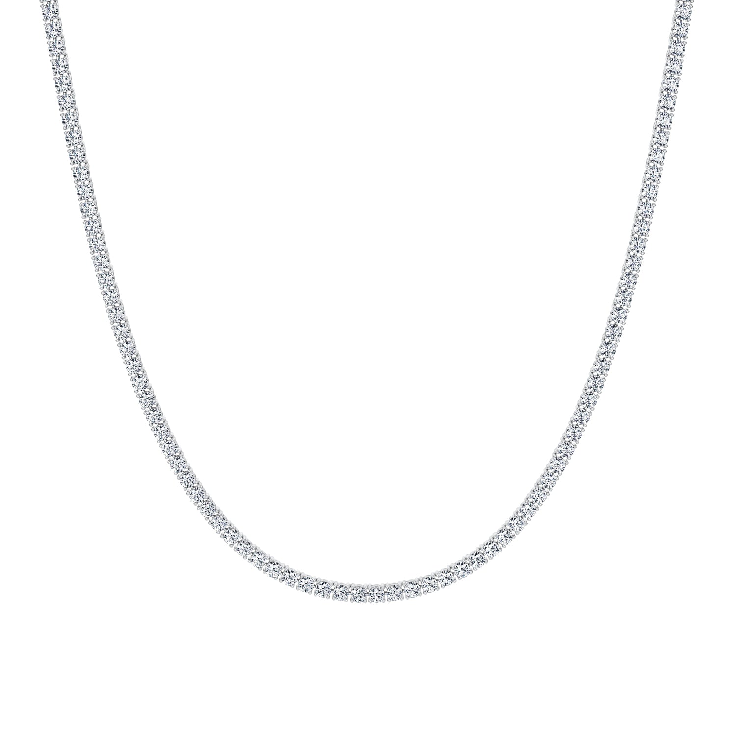 7 Carat Round Lab Grown Diamond Tennis Necklace