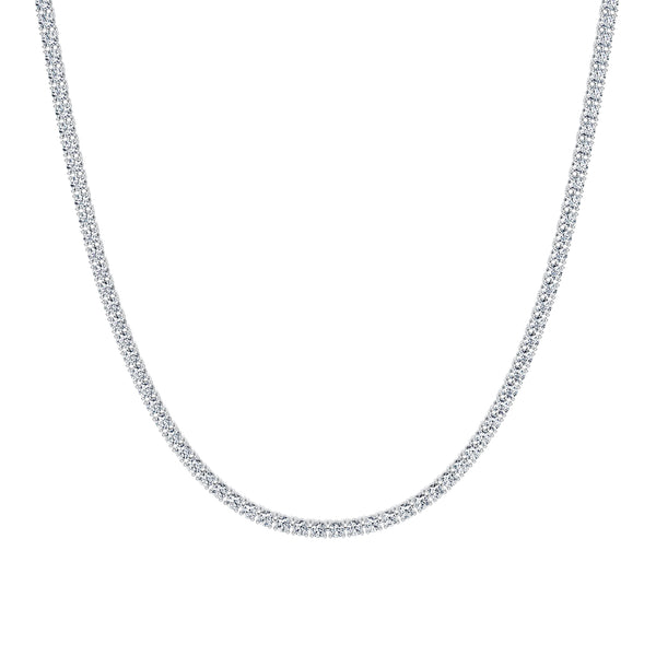 9 Carat Round Lab Grown Diamond Tennis Necklace