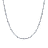 10 Carat Round Lab Grown Diamond Tennis Necklace