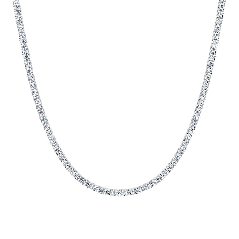 10 Carat Round Lab Grown Diamond Tennis Necklace