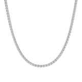 15 Carat Round Lab Grown Diamond Tennis Necklace