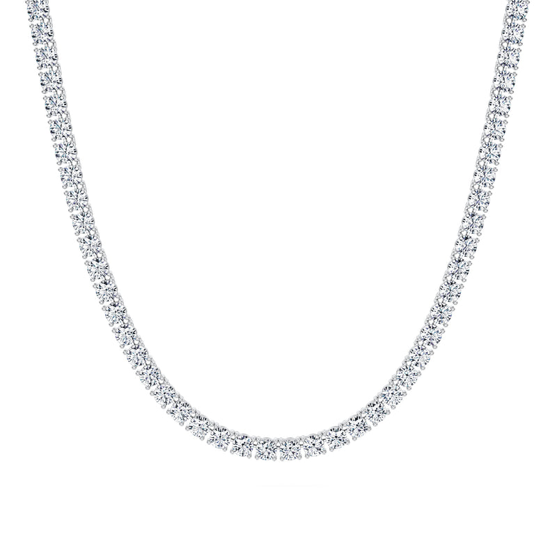 25 Carat Round Lab Grown Diamond Tennis Necklace