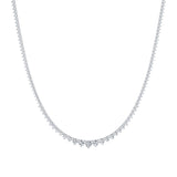 5 Carat Lab Grown Diamond Graduated Tennis Necklace