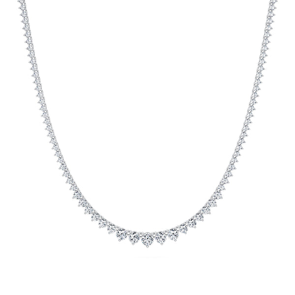 7 1/2 Carat Lab Grown Diamond Graduated Tennis Necklace