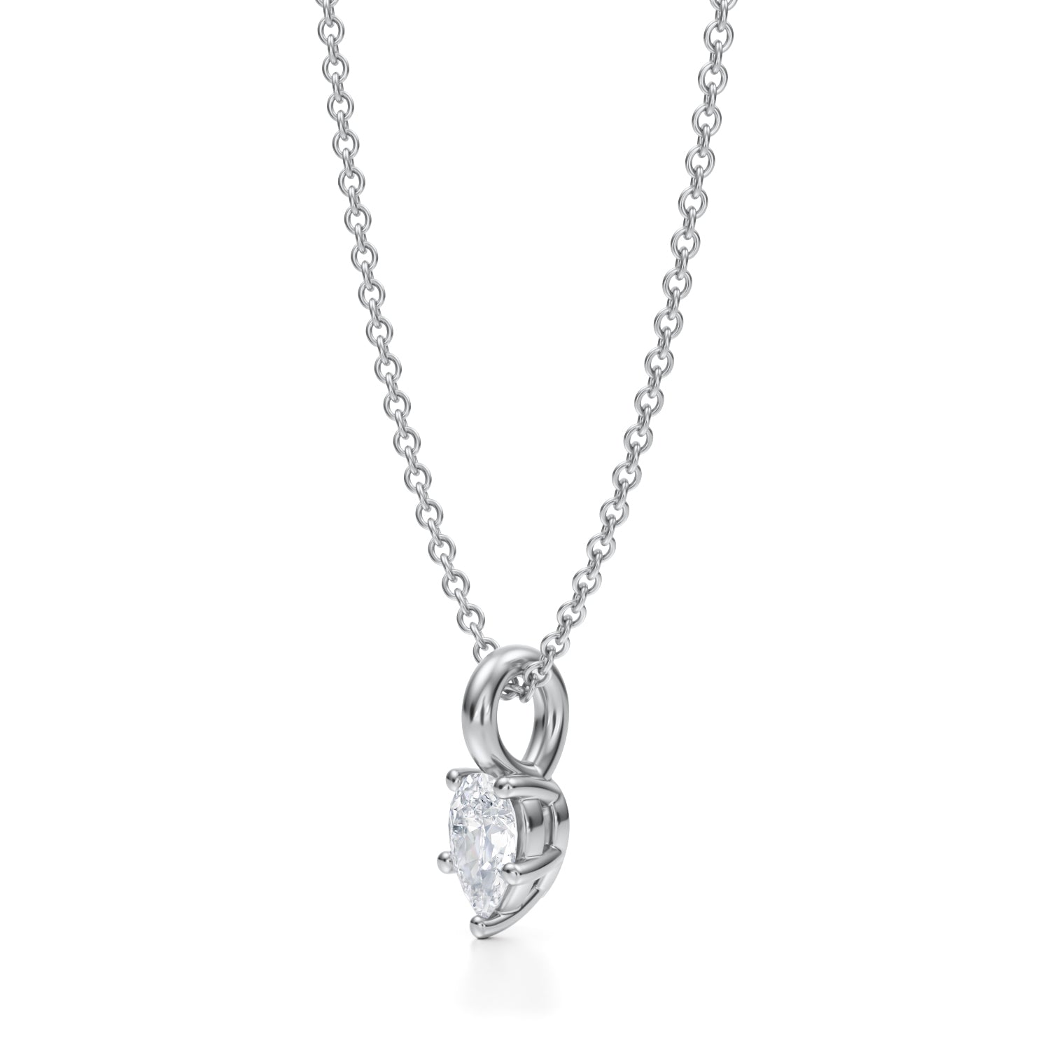 1/3 Carat Pear Lab Grown Diamond Solitaire Pendant