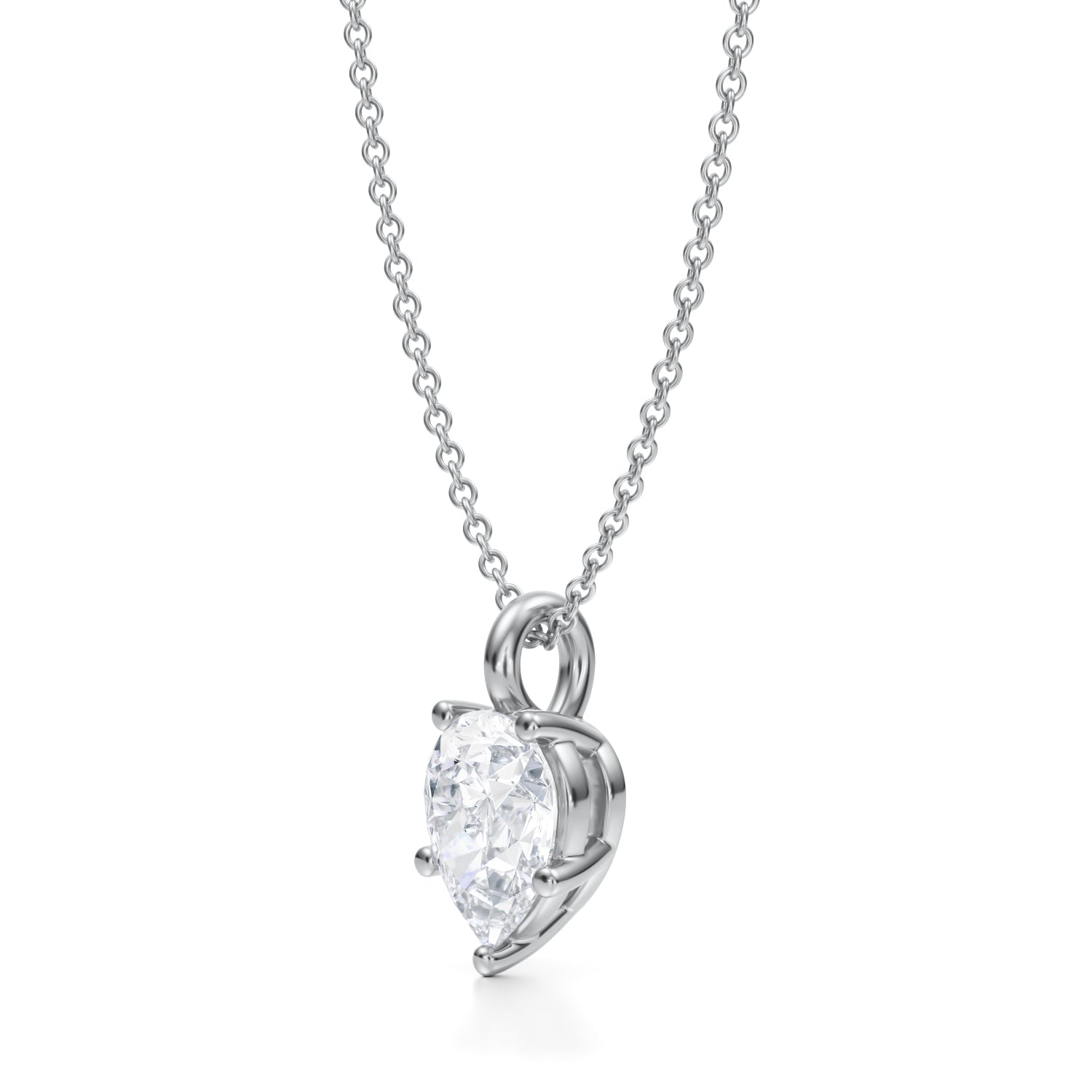 1 1/2 Carat Pear Lab Grown Diamond Solitaire Pendant