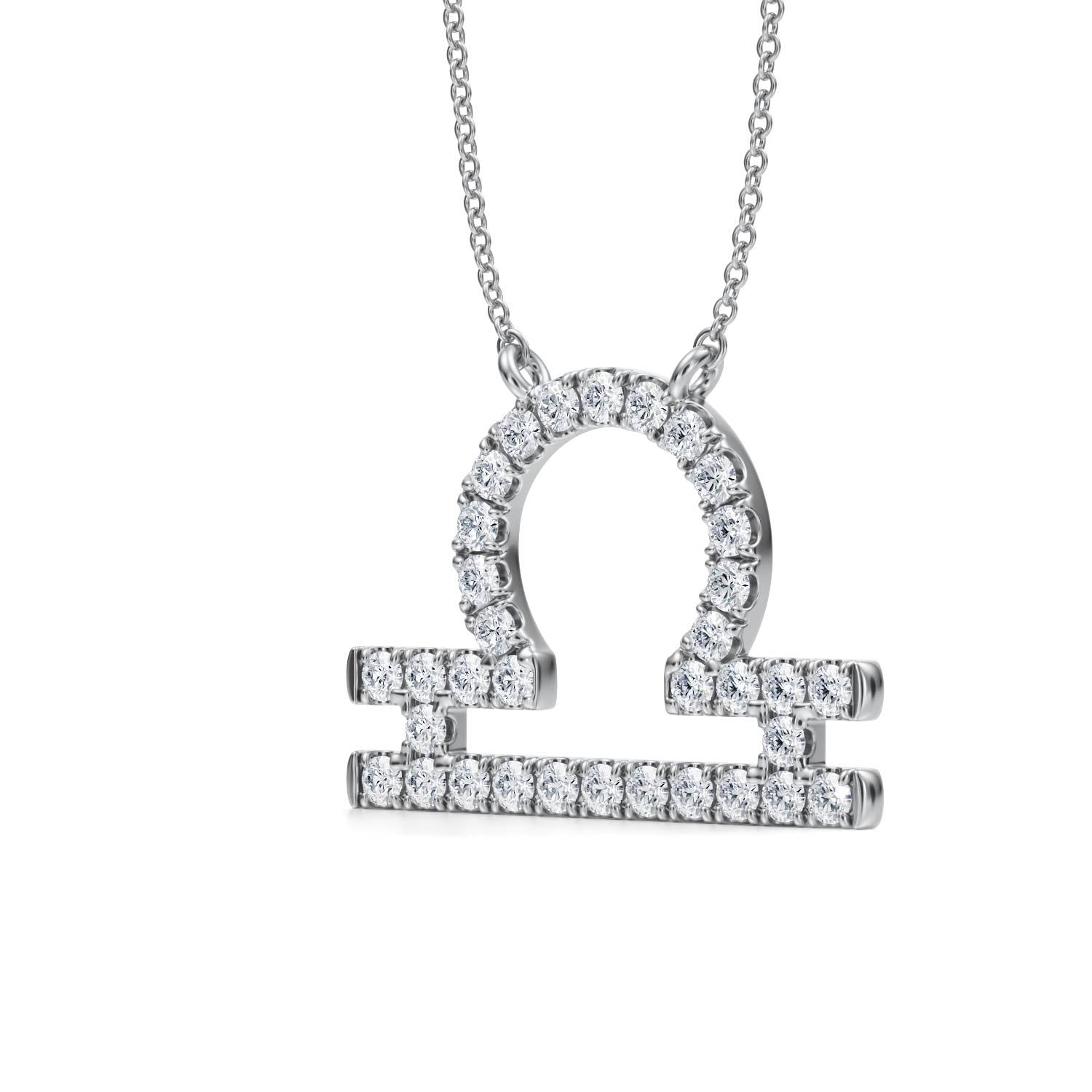 Libra Zodiac Necklace (1 Carat)