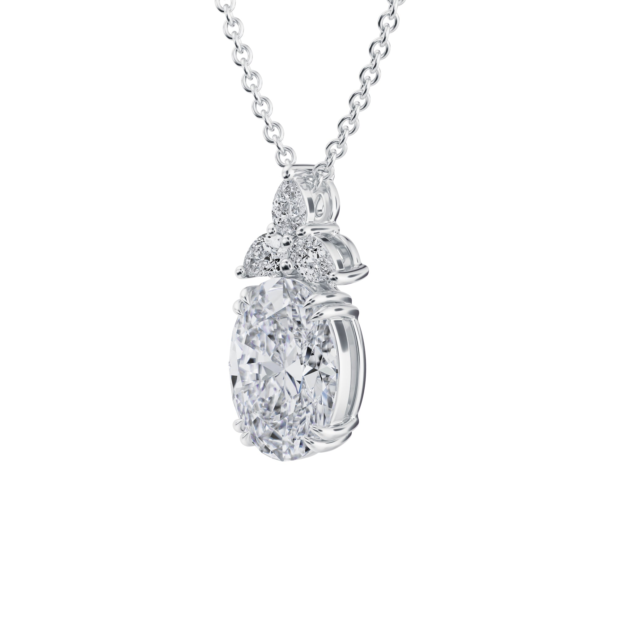 2.5 Carat Oval Fancy Shape Pendant