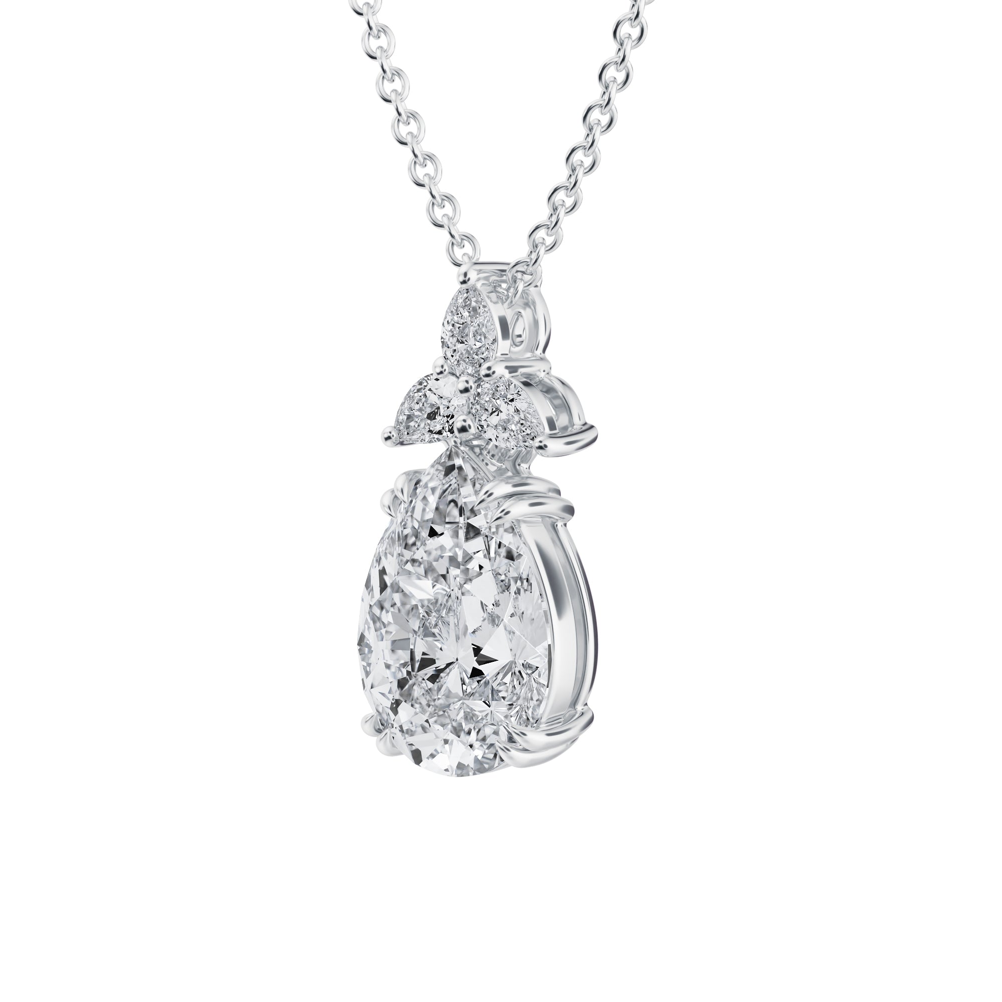 2.5 Carat Pear Fancy Shape Pendant