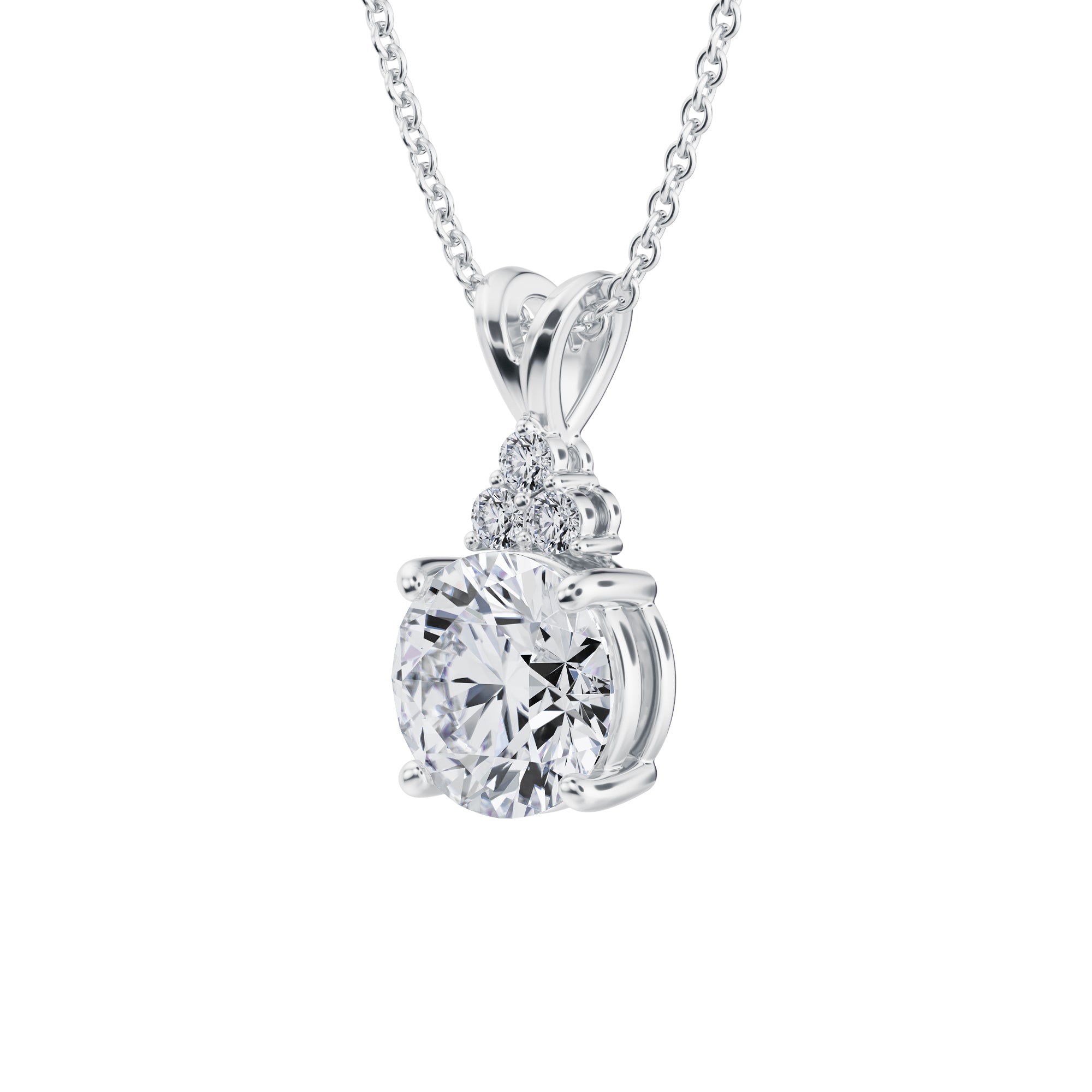 1.5 Carat Royal Round Cluster Pendant