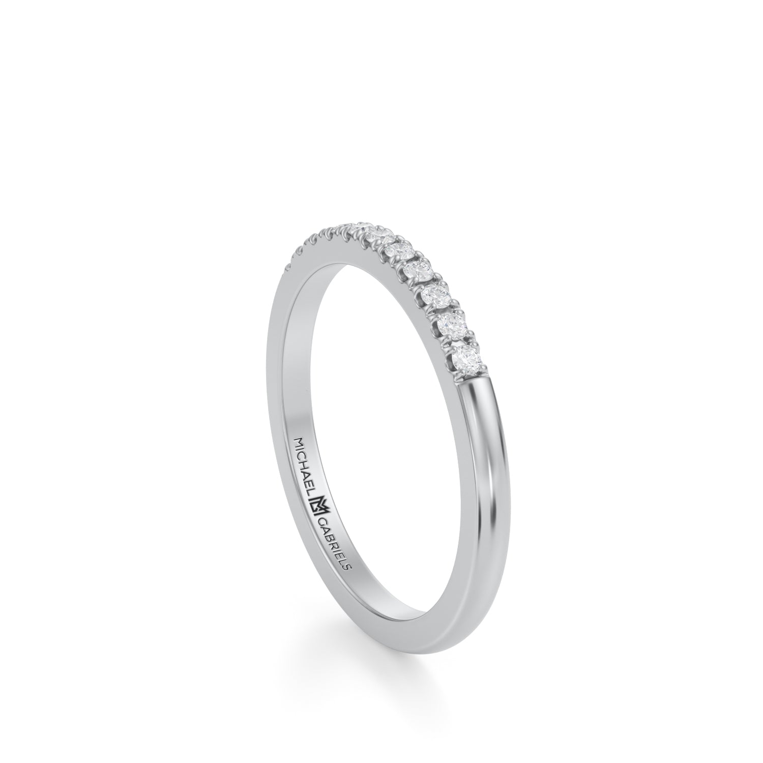 Petite French Pave Stacking Diamond Ring