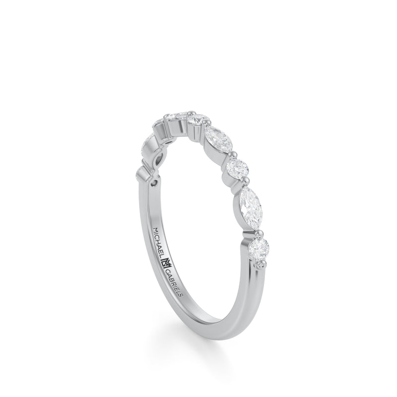 Single Shared Prong Round & Marquise Diamond Ring